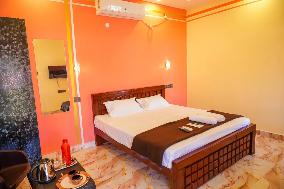 La Mithila Resort Pondicherry - Deluxe Couple Room, king-size bed close-up
